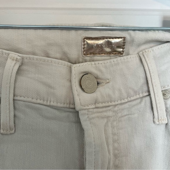 Mother Jeans Women's 26 White Denim The Rascal Ankle Snippet - Picture 3 of 10